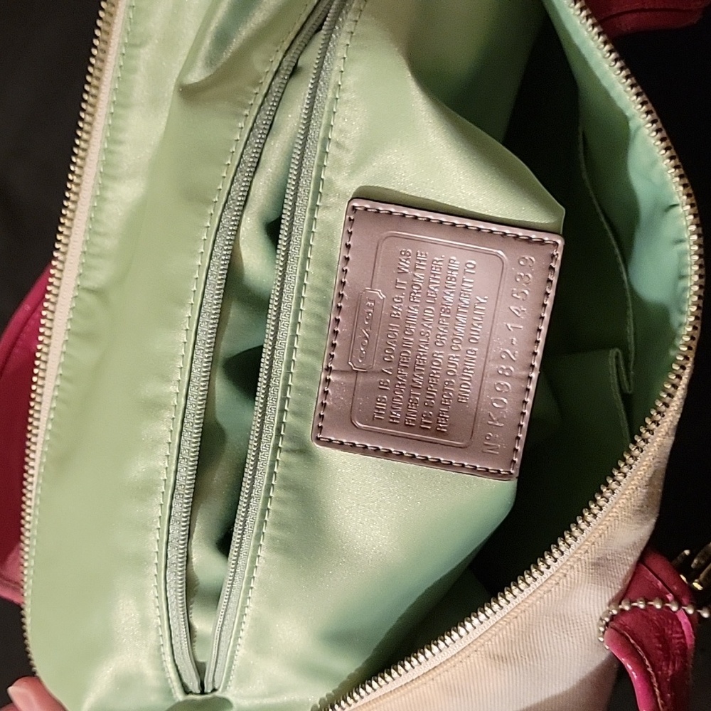 Coach Rare Multicolor Sequin, Metalic, and Mosiac Leather Butterfly Canvas Tote - Picture 14 of 17